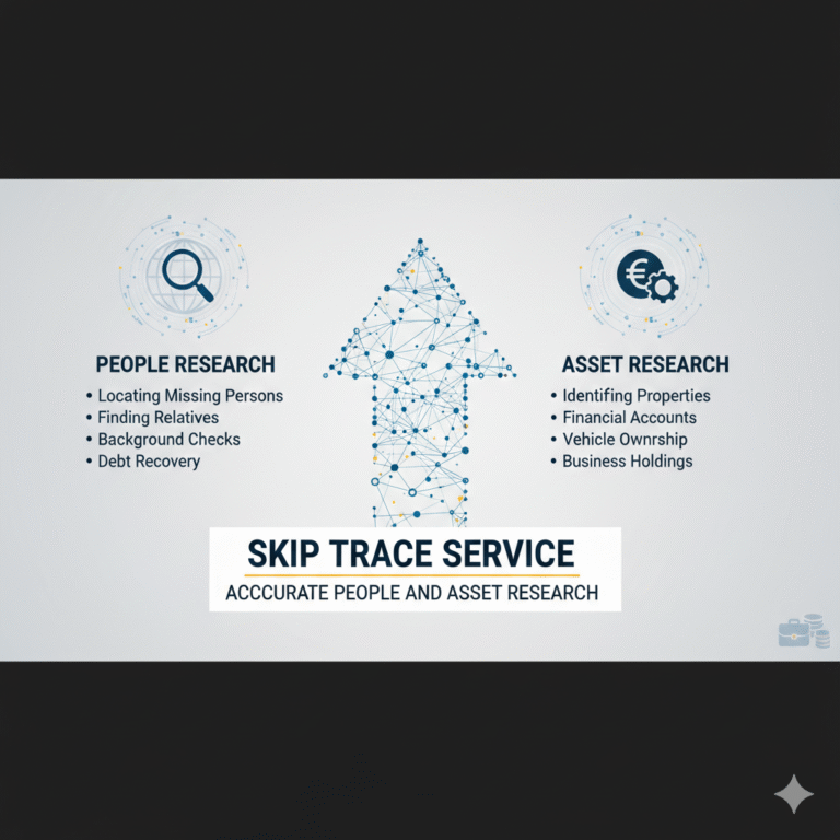 How a Skip Trace Service Supports Accurate People and Asset Research?