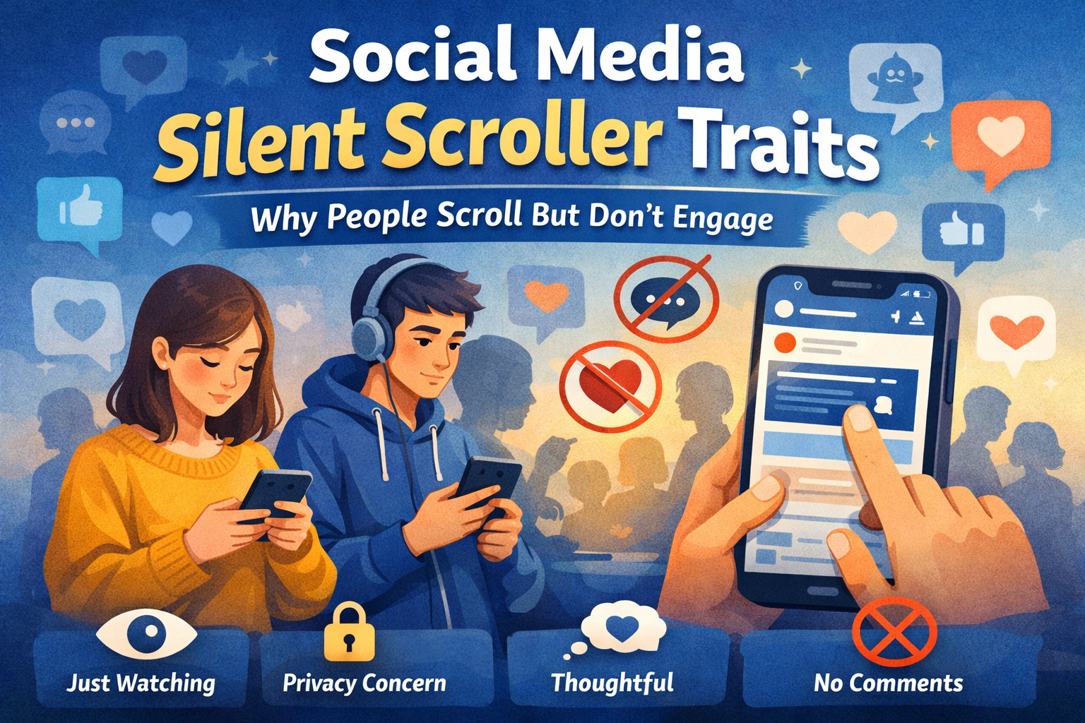 social media silent scroller traits